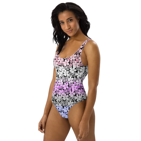 Genderfluid Pride Aloha One-Piece Swimsuit